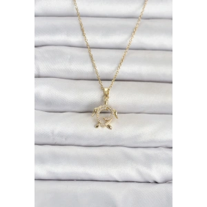 316L Çelik Zincir Gold Renk Caretta Caretta Model Kadın Kolye
