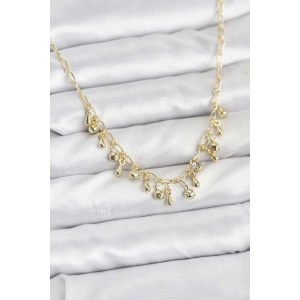 316L Çelik Zincir Gold Renk Kadın Kolye