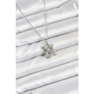 316L Çelik Zincir Gümüş Renk Erkek Kız Model Kadın Kolye