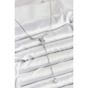 316L Çelik Zincir Gümüş Renk Yılan Model Y Kolye