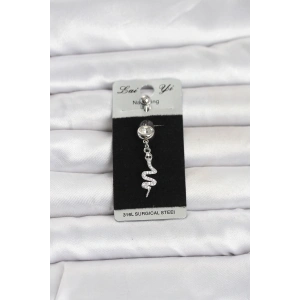 316L Cerrahi Çelik Sallantılı Yılan Model Göbek Piercing