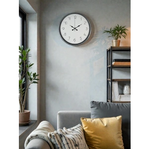 36 Cm Gri Dekoratif Duvar Saati