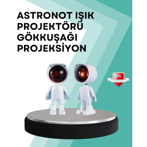 360° Ayarlanabilir Başlıklı Astronot Gece Lambası