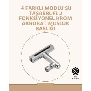 360° Dönüşlü Su Akışı Başlığı | 4ü 1 Arada Kullanım
