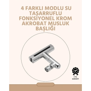 360° Dönüşlü Su Akışı Başlığı | 4ü 1 Arada Kullanım