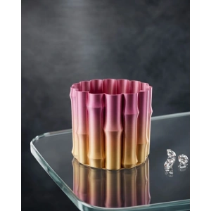 3D Dekoratif Mor Sarı Vazo Modern Tasarım Estetik Ev Aksesuarı