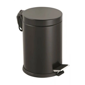 3LT SİYAH PEDALLI METAL ÇÖP KOVASI (5047)
