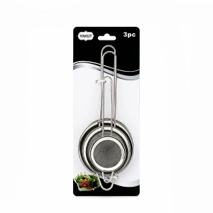 3PCS SET MİNİ= 5-7-8CM TEL SÜZGEÇ METAL ÇERÇECE METAL SAP=8.5-10.5-10.5CM (5047)