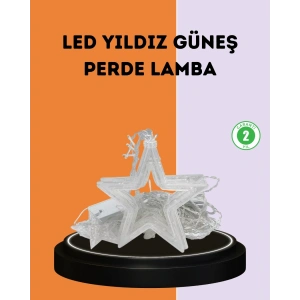 3x3 Metre Yıldız Peri Led Perde Işık Romantik Dekorasyon