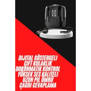 4 Adet Çift Kulaklık Dijital Göstergeli Yüksek Ses Kaliteli Bluetooth Kulaklık