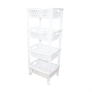 4 KATLI SEPET DÜZENLEYİCİ - RAF ÜNİTESİ TEKERLEKLİ 400X295X960MM (5047)