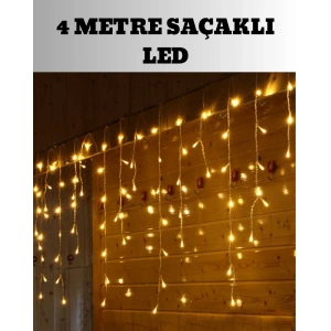4 Metre Şelale Led Işık Perdesi Dekoratif