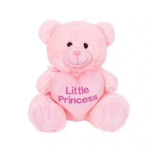 4763 Peluş Ayı Prens ve Prenses Kalpli Ayı 45 cm