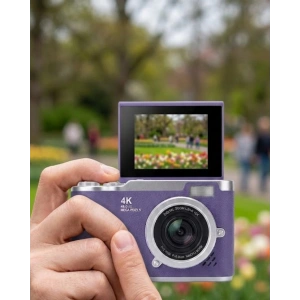 48 MP Dijital Fotoğraf Makinesi 4K Video Flip Ekranlı Kompakt