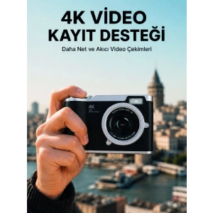 48 MP Dijital Kamera 4K Video Çekim Özellikli Kompakt Tasarım