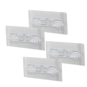 4PCS  RAF AYAK APARATI   ŞEFFAF PVC YAPIŞKANLI + VİDALANABİLİR   2X10CM (5047)
