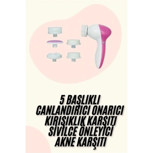 5 Başlıklı Titreşimli Cilt Temizleme Seti Canlandırıcı ve Onarıcı