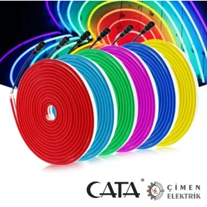 5 METRE CT 4555 Cata Neon Hortum Led 12V Mavi Işıık