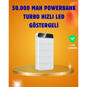 50000mAh LED Göstergeli Taşınabilir Şarj Cihazı