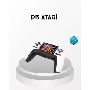 520 Klasik Oyunlu P5™ ControllerView Retro Konsol – Şarjlı,  Ergonomik Tasarım