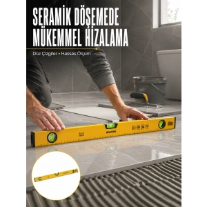 600 mm Su Terazisi Sarı Dayanıklı Gövde Hassas Ölçüm