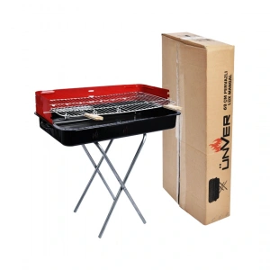 60CM  PERVAZLI PORTATİF AYAKLI MANGAL TEKLİ KUTULU (5047)