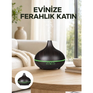 7 Renk Işıklı Ultrasonik Hava Difüzörü – Sessiz ve Güvenli Kullanım Yeni Nesil
