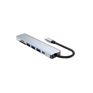 8 Portlu Macbook Çevirici Type C Hub  SD TF USB Çoğaltıcı Ethernet