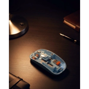 800 1600 DPI Ayarlanabilir Mavi Kablosuz Mouse Pilli