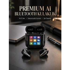 AI Destekli Dokunmatik Ekranlı Kablosuz Bluetooth Kulaklık