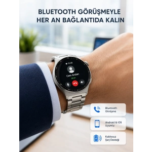 Akıllı Saat NFC – Bluetooth Arama ve Kablosuz Şarj Özellikli