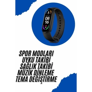 Akıllı Uyumlu Bileklik M6 Adımsayar Spor Modları Çağrı Görme Türkçe Menü