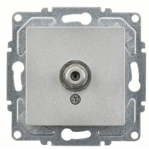 Ambiance Gümüş Televizyon Prizi F Konnektörlü Çerçevesiz - Priz ve Anahtar İçin Uyumlu Çerçeve