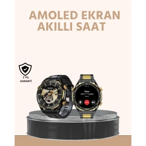 Amoled Ekran Akıllı Saat Uyku Nabız Adım Ölçer Su Geçirmez