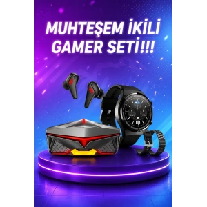 ANC Özellikli Bluetooth Kulaklık ve Amoled Ekran Akıllı Saat Uyku ve Sağlık Takibi Nabız Ölçer