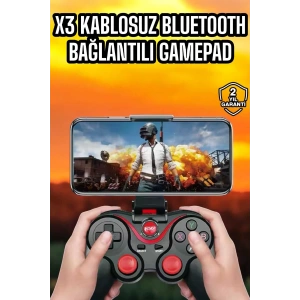 Android Uyumlu Gamepad X3 Game Stick Oyun Kolu Bluetooth Bağlantılı