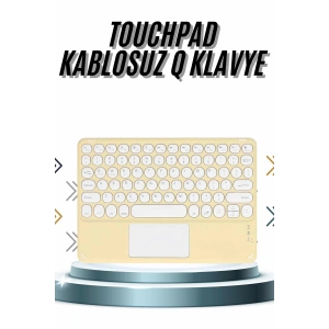 Android ve İOS Uyumlu Bluetooth Klavye Touchpad Slim Kablosuz Wifi Q Klavye