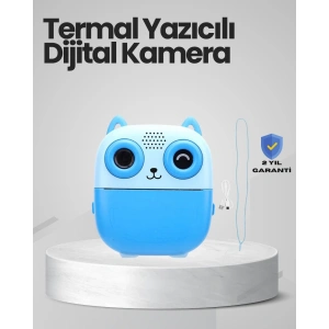 Anında Baskı Yapabilen Çocuk Fotoğraf Makinesi Hafıza Kart Destekli
