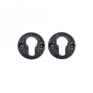 Antika Tarz Dekoratif Pirinç Oda Kilit Rozeti - 49mm, Oksit