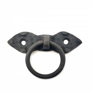 Antika Tarz Dekoratif Pirinç Yaprak Mobilya Kulbu, Kapı Kilit Halkası - 80 Mm, Oksit