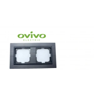 Antrasit İkili Çerçeve Quantum - Priz ve Anahtar İçin Uyumlu Çerçeve