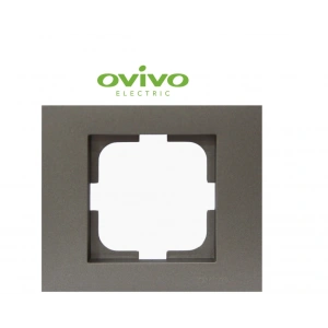 Antrasit Tekli Çerçeve Grano - Priz ve Anahtar İçin Uyumlu Çerçeve