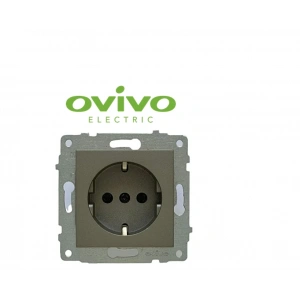 Antrasit Topraklı Piriz Çerçevesiz Grano - Priz ve Anahtar İçin Uyumlu Çerçeve