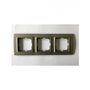 Antrasit Üçlü Çerçeve - Priz ve Anahtar İçin Uyumlu Çerçeve