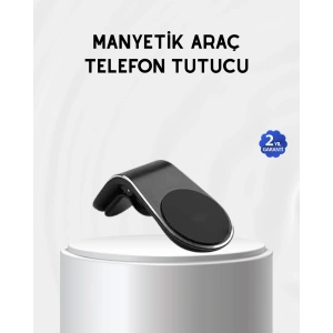 Araç İçi Manyetik Telefon Tutucu Güçlü Klipsli ve 360 Derece Ayarlanabilir