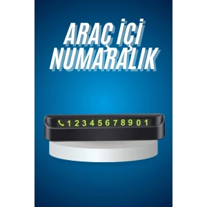 Araç İçi Numaratör Numaralık Oto Cam Kartı Fosforlu Numaratör