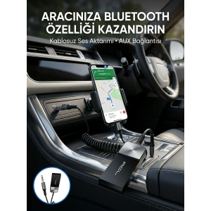 Araç ve Ev Ses Sistemleri İçin Bluetooth AUX Adaptörü
