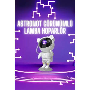 Astronot Şeklinde Bluetooth Hoparlör Gökyüzü Kumandalı Aydınlatma Lamba