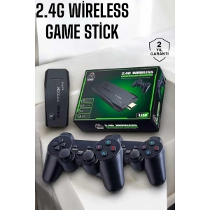 Atari Oyun Konsolu 2000 Oyunlu Game Stick 2.4G Wireless