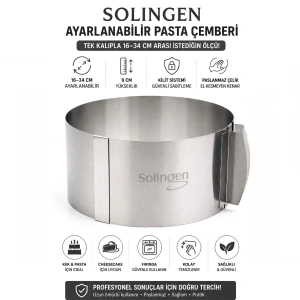 AYARLANABİLİR METAL KEK KALIP 16-34CM (5047)